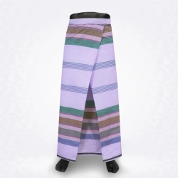 White Brownish Grey Steel Grey Ring Cotton Lungi
